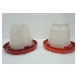 Chicken Waterers (2ct) one has a cracked base