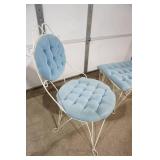 Vintage Tufted Upholstered Chair and Bench
