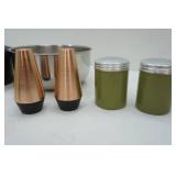 Vintage Salt & Pepper Shakers & Timer