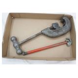 Vintage Saunders No. 12 Pipe Cutter & Vintage 12" Speedy Basin Wrench