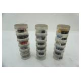 Round Stackable Storage Containers w/electrical parts