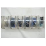 Round Stackable Storage Containers w/electrical parts