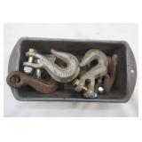 Lot of Heavy Duty Forged Steel Hooks