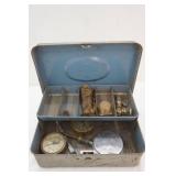 Vintage US Gauge Co. Pressure Gauges (2 brass 1 chrome)