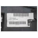 Right Headlamp: GM part # 25748355
