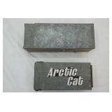 2 metal boxes (one box with large 8" nails)