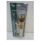 Turnbuckles, Bi-Fold Door Top Roller Guide, Brass Pop-Up Drain