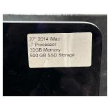 2014 Apple iMac 27" Desktop Computer