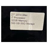 2014 Apple iMac 27" Desktop Computer