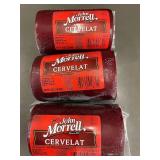 John Morrell Cervelat Summer Sausage - 16 oz, Pack of 3 (Frozen, in Date)