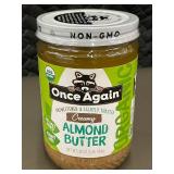 WA 2 - 16 oz Creamy Almond Butter - Organic and Unsweetened