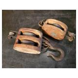 Two Large Pullys In Good Condition