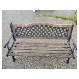 Nice Wood and Cast Iron Bench