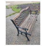 Nice Wood and Cast Iron Bench