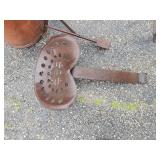 Tractor Seat, Milk Can and Stone Sharpener