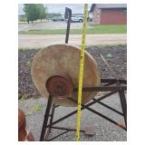 Tractor Seat, Milk Can and Stone Sharpener