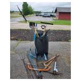 Lot of Garden outdoor equiptment with Plastic Barrel