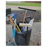 Lot of Garden outdoor equiptment with Plastic Barrel