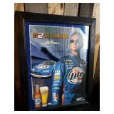 Miller Light Racing Framed Advertising Picture