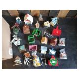 Lot of Small ornimental Bird Houses and other items