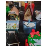 Lot of Small ornimental Bird Houses and other items