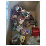 Lot of Small ornimental Bird Houses and other items