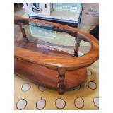 Awesome wood and Glass Top Coffee Table
