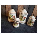 Mid Modern Ceramic Canister Set Looks great