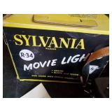 Camera and Accessories lot, Sylvania Movie Light Argus Camera and Tripod and more