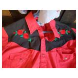 two Vintage Pearl Snap Shirts, Ely Diamond and H bar C Ranchwear