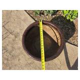 Large Brown Glazed Terracotta Planter