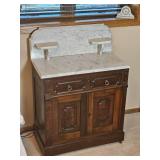 Stunning Victorian Marble Top Commode Washstand