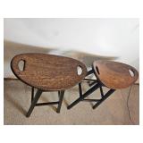 Beautiful Saddle Seat Barstools (Pair)