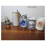 Collection of Vintage Beer Steins