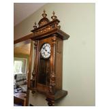 Lucca German Wall Hung Chime Clock c.1900