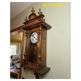 Lucca German Wall Hung Chime Clock c.1900