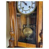 Lucca German Wall Hung Chime Clock c.1900