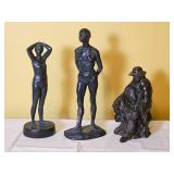 Series of Plaster Statuettes Mate Black