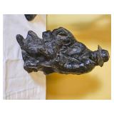 Series of Plaster Statuettes Mate Black