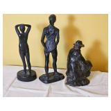 Series of Plaster Statuettes Mate Black