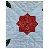 Large Vintage Quilt Featuring Lancaster Rose Pattern