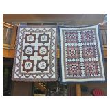 Sibling Vintage Pinwheel and 8 Point Star Quilts