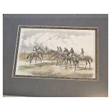 English Horse Racing Print Series in Gilt Frames