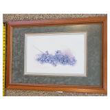 Mouse & Plants Lithograph Signed Christina Smith