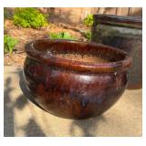 Earthy Glazed Terra Cotta Planter Set - (3)