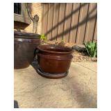 Earthy Glazed Terra Cotta Planter Set - (3)