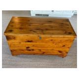 Rustic Cedar Chest on Brass Caster Feet
