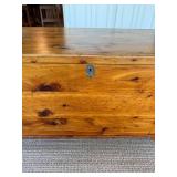 Rustic Cedar Chest on Brass Caster Feet