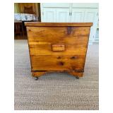 Rustic Cedar Chest on Brass Caster Feet