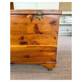 Rustic Cedar Chest on Brass Caster Feet
